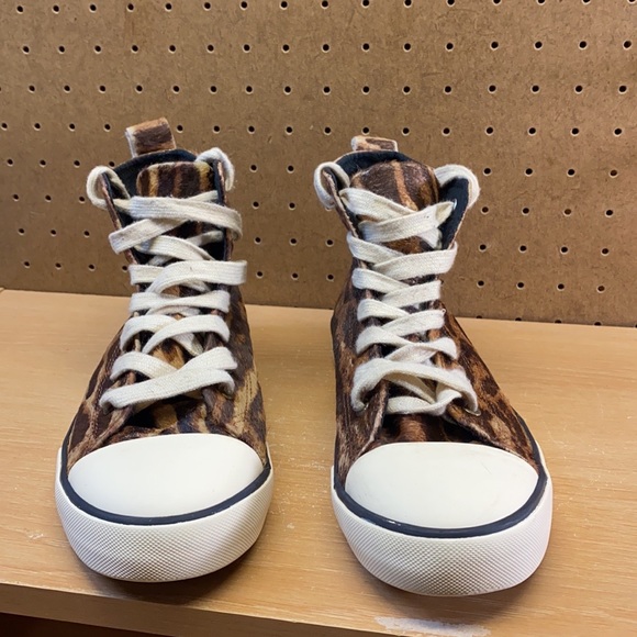 Polo Ralph Lauren Harbour Hi Women’s Size 7.5 Sneakers Animal Fur - Picture 3 of 12